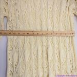 Free People NEW Elton Cream Crochet Knit Long Sleeve Mini Dress, L Photo 9