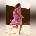 ZARA  Tie Dye Kaftan Dress Purple and orange Photo 1