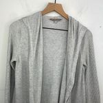 Athleta Light Gray Open Front with Hood Cardigan Sweater size XS Photo 3