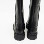 Geox  - Iridea Black Leather Knee-High Boots Size 8 Photo 9