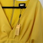 Alexia Admor NWT  $225 Deep V-Neck Mini Dress Yellow Women's‎ Size Small Photo 4