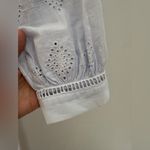 En Saison‎ Baby Blue French Ruffle Eyelet Blouse Large Photo 2