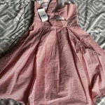 Lauren James Red Corbin Bow Seersucker Strapless Dress Photo 3