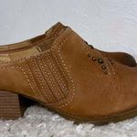 EARTH Leather Western Slip On Slides Mules Clogs Flats Loafers Shoes SZ 7.5 Photo 1