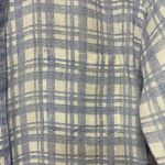 Frank & Eileen Shirt Blue & White Plaid Italian Linen Button Up Barry XXS READ Photo 13