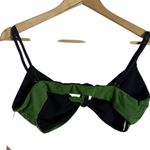 Mara Hoffman Carla Green Black Knotted Tie Front Bikini Swimsuit Top Size XL Photo 4