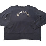 Abercrombie & Fitch Women's Large Blue Spell Out Crewneck Pullover Sweatshirt Photo 0