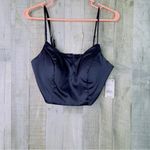 Crystal Doll Size 7 Set with Padded Halter Top & Maxi Skirt in Navy Blue Photo 2