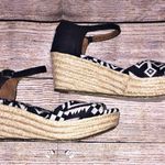Toms Black and White Aztec Wedge espadrilles Size 6 Photo 3