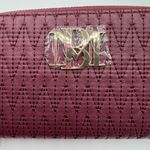 Badgley Mischka  Womens Long Wallet Phone Pocket Wristlet Plum Vegan Leather NWT Photo 2