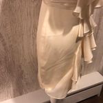 Marchesa Notte Ivory Silk One Shoulder Dress Photo 4