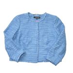 J.Crew NWT Louisa Lady Jacket in Bright Peri Sequin Tweed Cropped 10 Photo 2