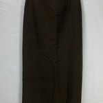 Donna Karan 100 Wool Deep Olive Green Midi Pencil Skirt with Slit Size 6 Photo 0