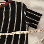 Gypsies & Moondust  Size S Black Striped Ribbed Stretch Short Sleeve Crop Top Photo 10