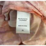 Cuddl Duds  3X Open Tie Dye Kimono Cardigan‎ Orange Pink Pockets Groovy Resort Photo 4