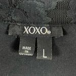 XOXO Y2K Large Lace Ruched Collared Blouse Tank Top Metallic Floral V Neck Goth Photo 2