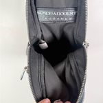 Sondra Roberts  Squared Black Leather Sling Backpack Crossbody Photo 5