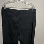 NYDJ  Claire Black Linen Blend Trouser Slim Wide Flowy Leg Pants Photo 7