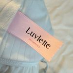 Luvlette Ribbed White Bra Bralette Women’s Size Large Soft Adjustable Straps Photo 3