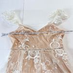 Lulus NWT  Twirl the Night Away White Embroidered Lace Mini‎ Skater Dress LARGE Photo 8