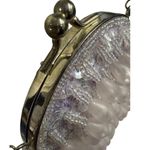 La Regale VTG 80s Ltd Pale Purple Teardrop Fringe Silver Convertible Purse Photo 5