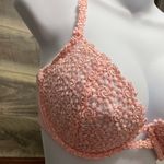 Felina  Light Pink Peach Knit Lace Bra Size 36D Photo 2