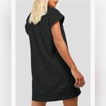 NEW Turtleneck Oversized Sweater Dress Sleeveless Mid Thick Ribbed Tunic S Black Photo 1