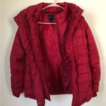 Rampage  Womens Puffer Jacket Size Small Zipped Front Polyester Red Photo 4