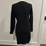 Entro  Faux Wrap Black Sweater Dress Sz M Photo 5