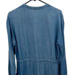 A New Day  Womens‎ Button Front Chambray Drawstring Denim Dress Blue Medium NWT Photo 3
