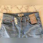Madewell NWT  The Perfect Vintage Crop Jeans Blue Raw Hem High Rise 26 Sold Out! Photo 6