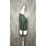 Aura Women's Green Square Neck Long Sleeve Blouse Size XL/XXL Casual Photo 2