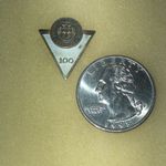 Vintage Silver Tone Hospital Volunteer Service 100 Hours Pin Photo 2