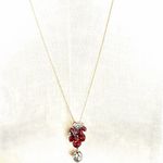 Baked Beads Red Glass & Silver Photo 1