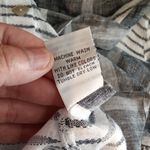 Habitat  Black and White Striped Button Up Blouse Linen Vacation Size XS Photo 5