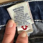 True Religion Womens Skinny Jeans Dark Wash White Stitching Detail Size 29 USA Photo 4