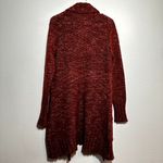 Royal Robbins  Cardigan Sweater Long Sleeve Open Front Knitted Burgundy 2XLarge Photo 2