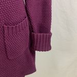 Athleta Sula Snap Front Cashmere Blend Plum Purple Cardigan Size L Photo 3