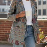 Johnny Was Alika Velvet
Geometric Silk Blazer Bohemian XXL Photo 0