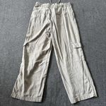 SINCERELY JULES Womens Pants Beige Wide Leg Linen Blend Cargo Bohemian XL Tan Photo 1