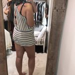 Indigo Rein  size large linen & rayon blend striped romper Photo 3