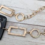 Vintage Necklace Extra Long Geometric Black & Gold Tone Photo 9