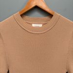 Dissh Maxi Short Sleeve Ribbed Knit Dress Nude XL Tan Photo 4