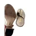 Louise et Cie  Snake Print Leather Carved Heels Sandals Size US 8 Photo 5