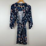 Soma Cool Nights Short Robe in Phantom Floral Navy Women's Size S/M Photo 1