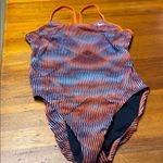 Nike Orange and Blue Women's One Piece Swimsuit Photo 0