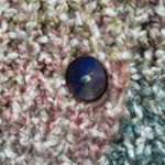 Vintage Pastel Ombre Hand Knit Cardigan Chunky Cropped Sweater Rainbow Cozy Yellow Size L Photo 6