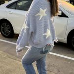 Polly & Esther Star Baby Blue Raw Hem Distressed Knitted V-neck Sweater Size XL Photo 12