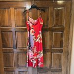 Natori  Private Luxuries Gown Size Medium Red Charmeuse Silky Slip Nightgown Photo 2