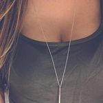 Classic Bar Pendant Long Necklace Photo 0